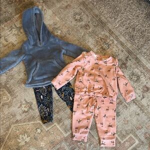 Cozy Kids' Outfit Sets - Blue and Pink